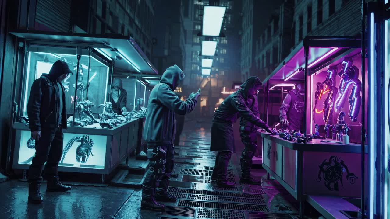 Siberpunk Gece Pazarı