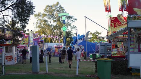 people enjoying a lively fun fair