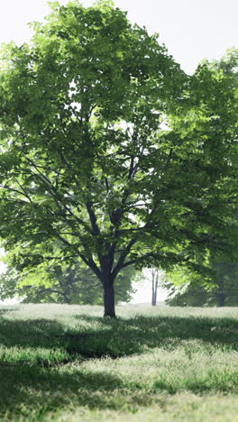 a tall tree in a field