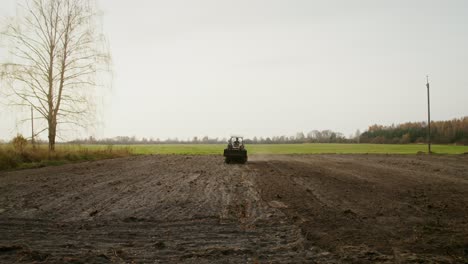 tractor plowing a field