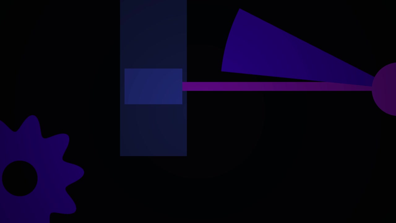 Abstract Motion Graphics with Rotating Geometric Shapes and Pulsing Lines