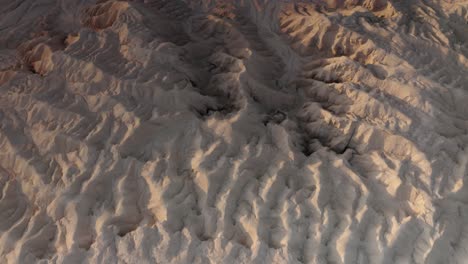 aerial view of a desert landscape with unique landforms