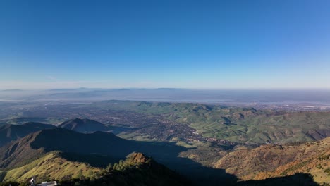 wide shot of easy bay area from mount diablo state park, antioch, concord, clayton, contra costa county