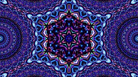 hermoso caleidoscopio abstracto que brilla, una luz radiante que regula los movimientos sutiles