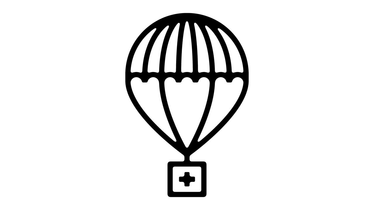 gráfico de movimento da linha de pára-quedas