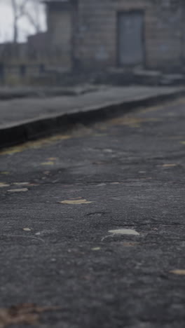 abandoned street in fog