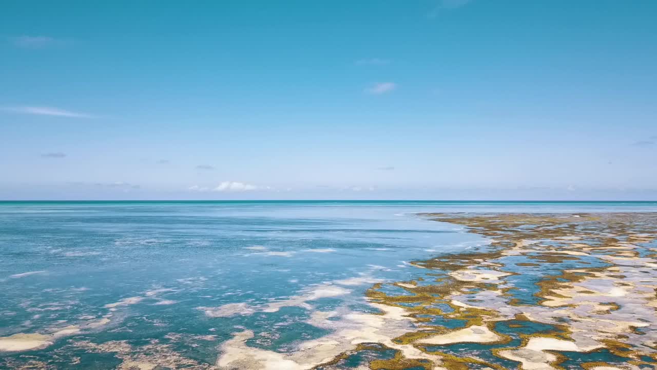정오 정오에 완벽한 앞으로 천천히 드론 샷