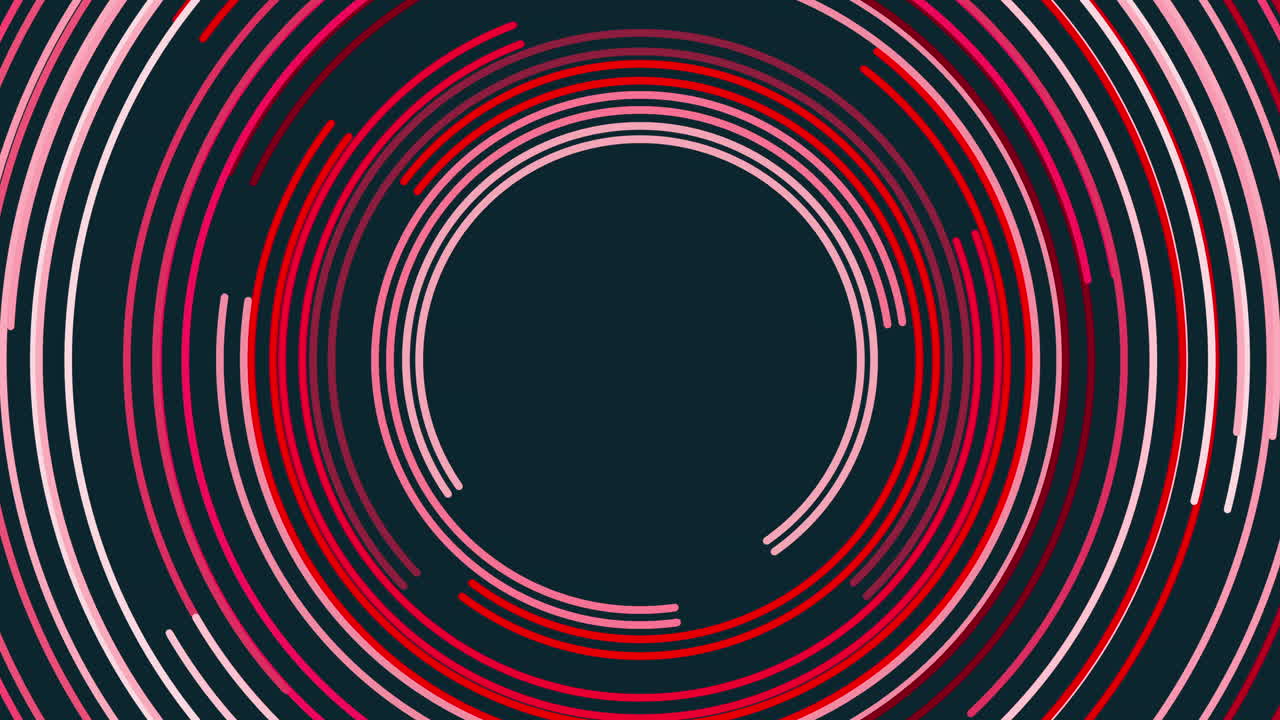 hipnotizante patrón circular y espiral en líneas rojas y negras