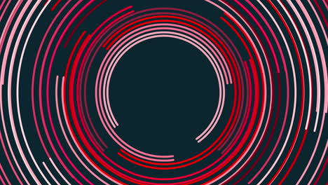hipnotizante patrón circular y espiral en líneas rojas y negras