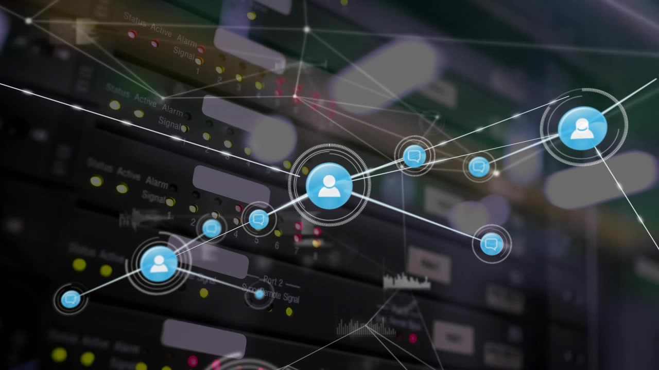 Animation of network of connections over server