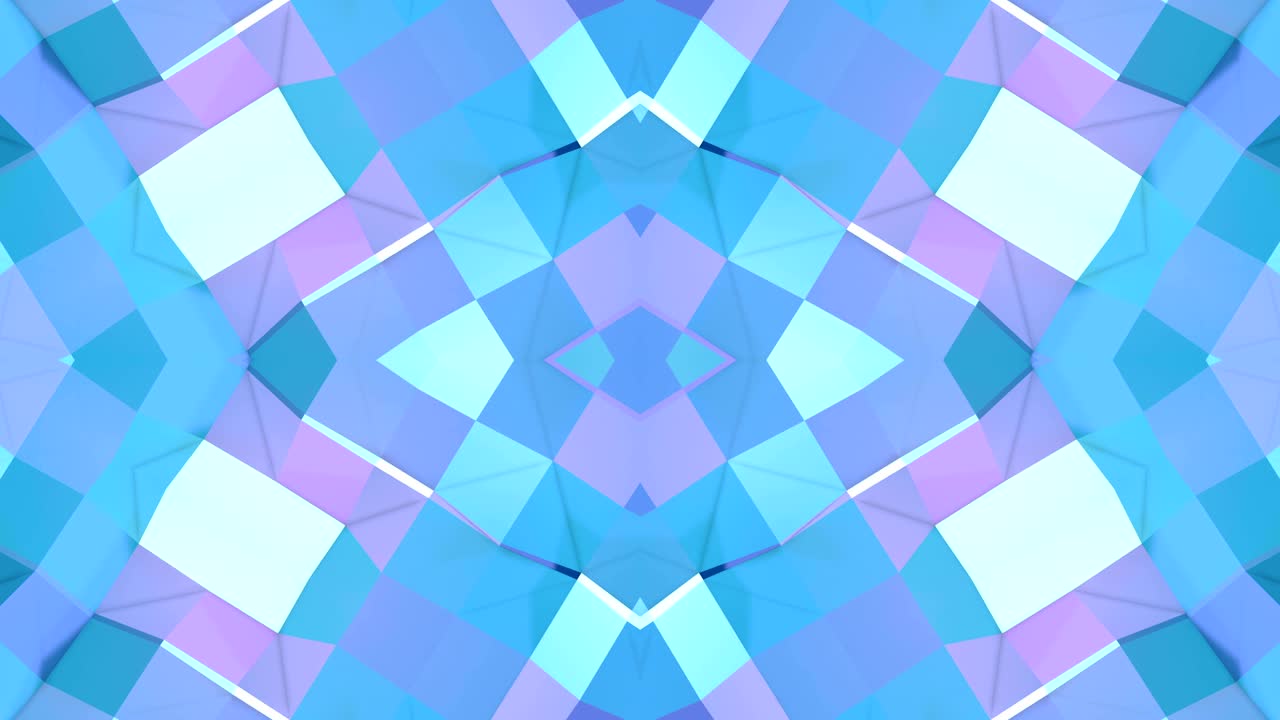 추상적인 간단한 3d 배경은 푸른 보라색 그라디언트 색상으로, 현대적인 기하학적 배경이나 칼레도스코프 효과의 수학적 환경으로 낮은 폴리 스타일입니다.