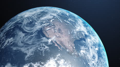 animation of earth in space 4k