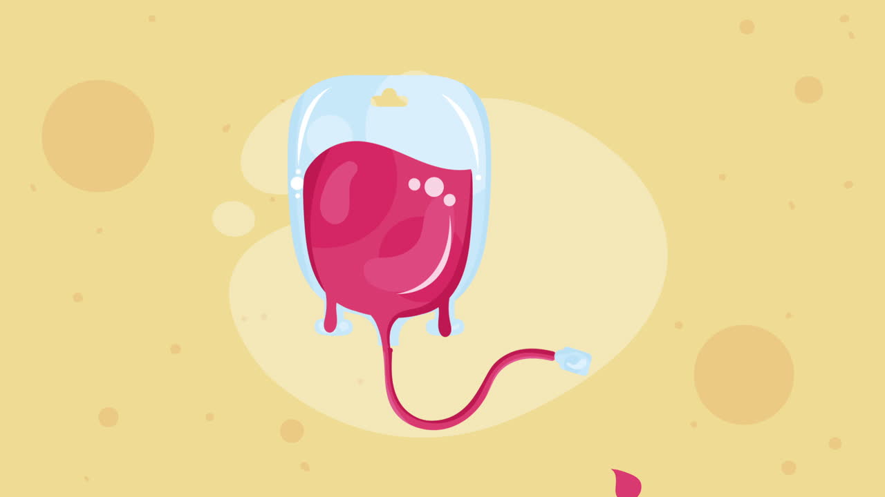 기증 혈액 봉투 의료 애니메이션