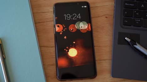 power grid restored notification on smartphone. concept of power grid fixed