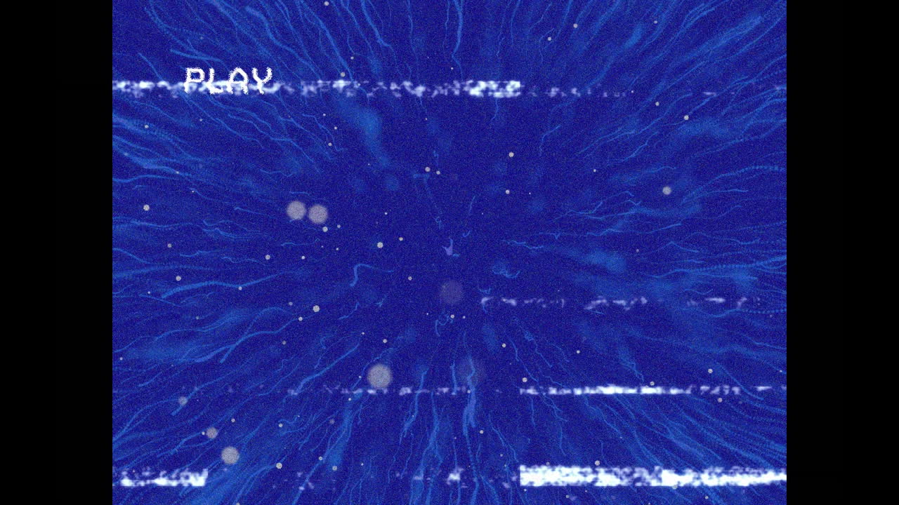 파란색 배경의 빛 반점에 대한 간섭의 애니메이션