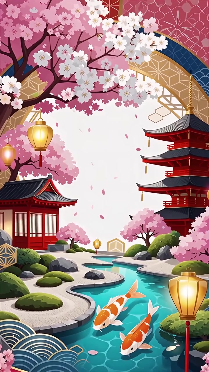 Sfondo Animato Cultura Giapponese 4K