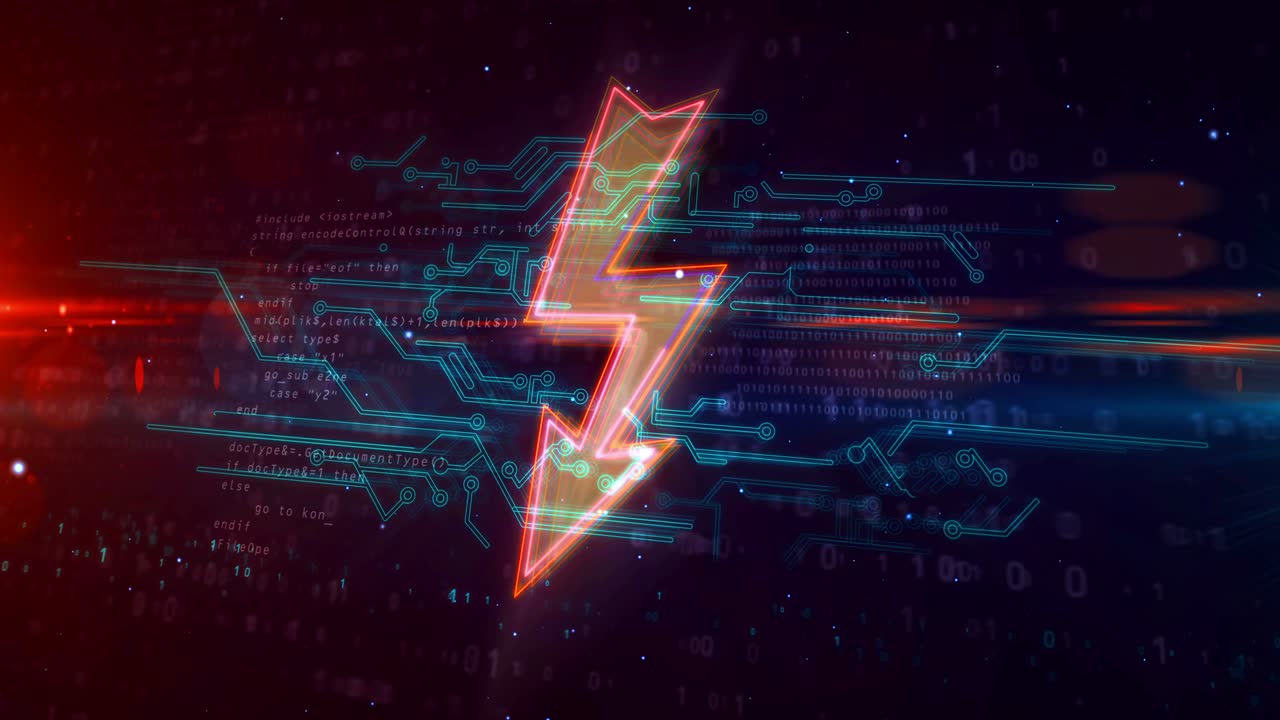 Energy symbol abstract loopable animation