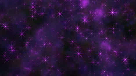 círculos radiantes estrellas brillantes sobre un fondo púrpura