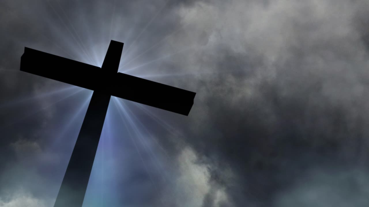 애니메이션 크로스 실루 천둥 폭풍 배경