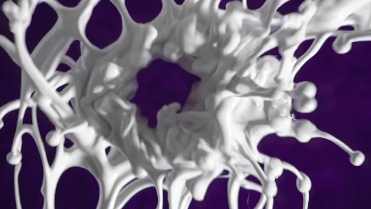 Abstract Whipped Cream Splash Art