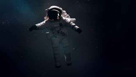 Ein-Astronaut,-Der-Sich-Nach-Einem-Weltraumspaziergang-Im-Weltraum-Verirrt-Und-Durch-Das-Universum-Treibt