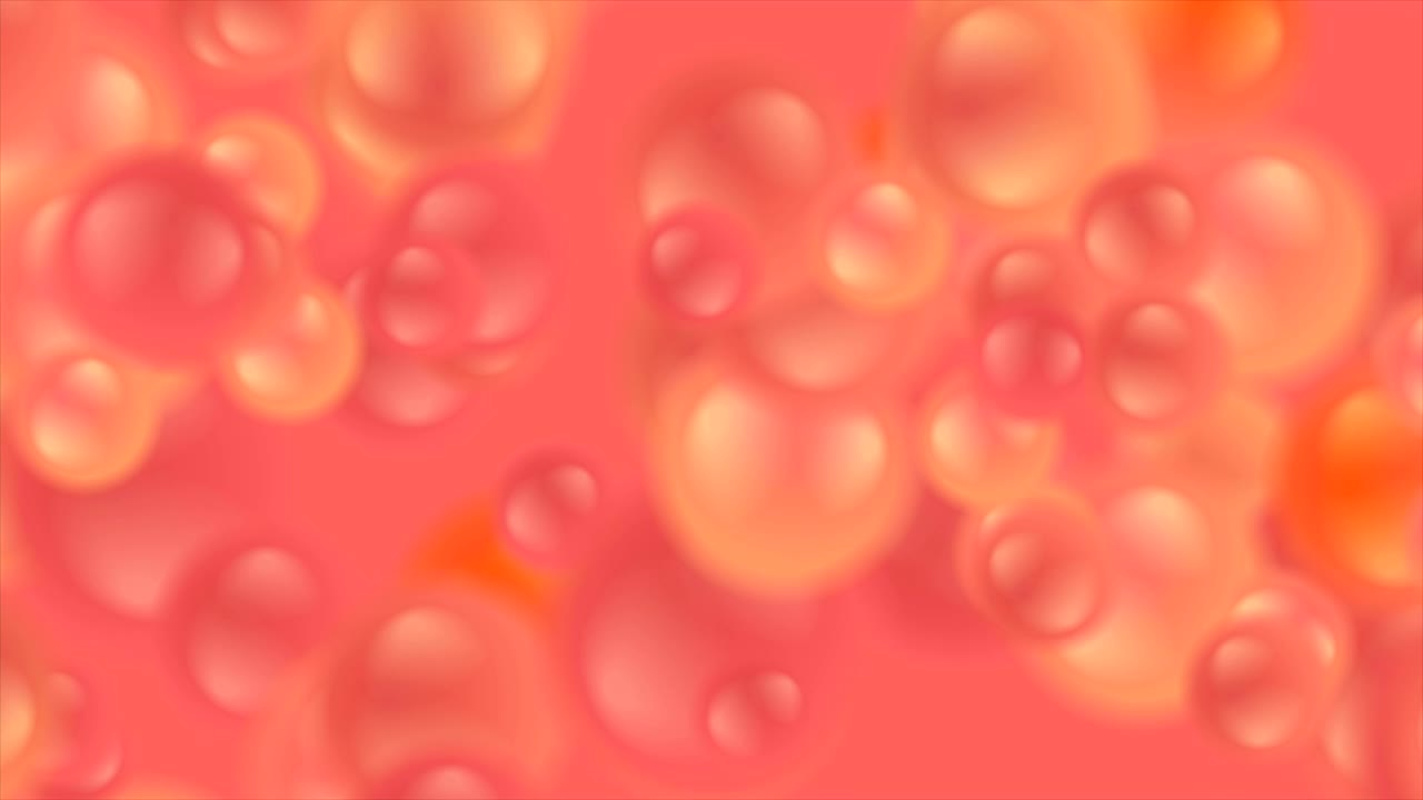 Living coral abstract blurred balls video animation