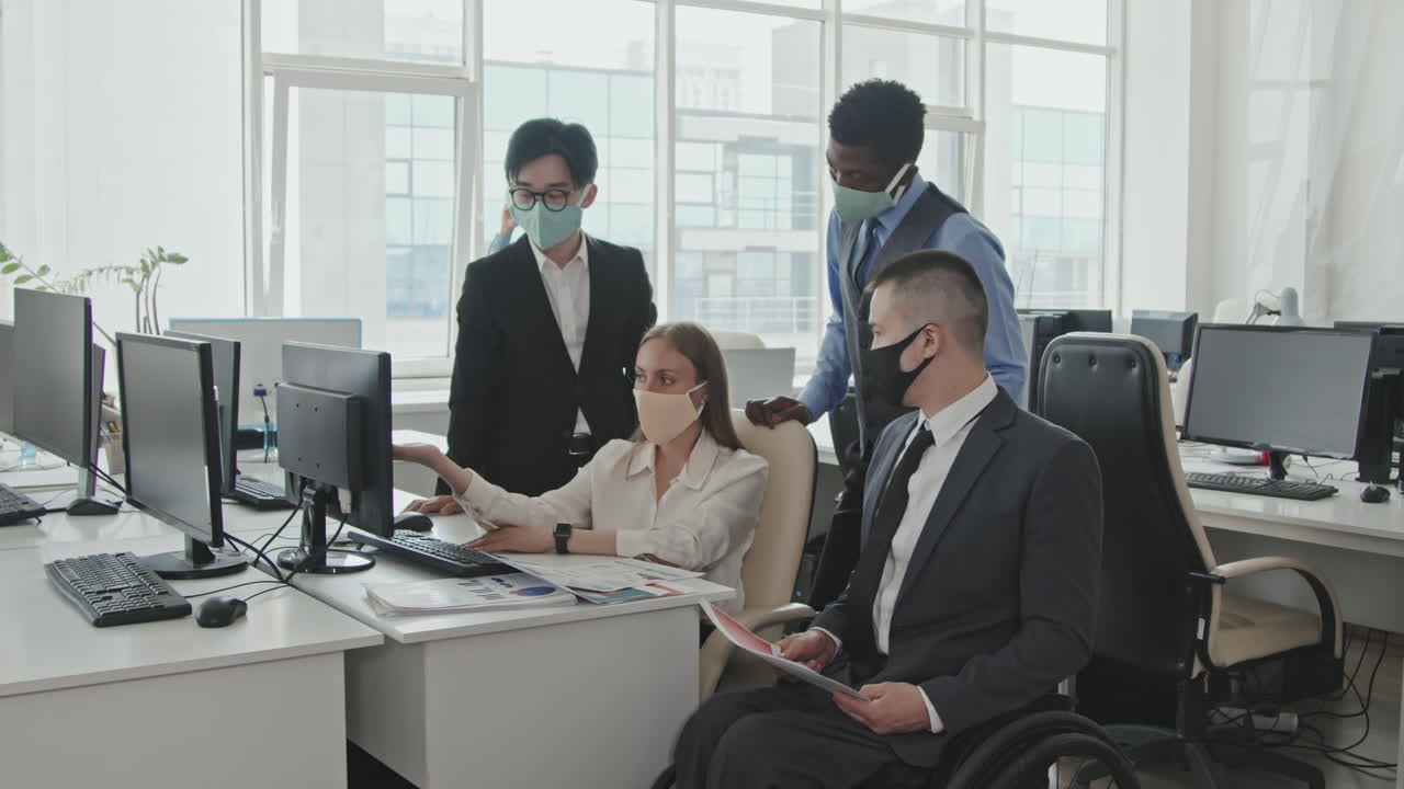 Diverse Group of Businesspeople Discussing Work