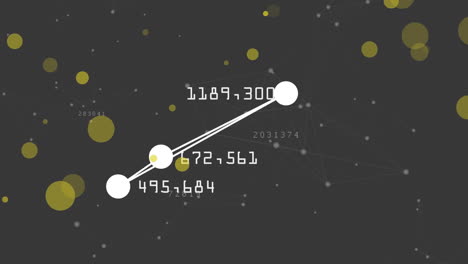 animación de la red de conexiones y puntos sobre un fondo oscuro