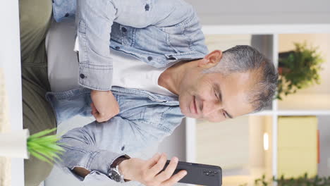 vertical video of video chat with family.