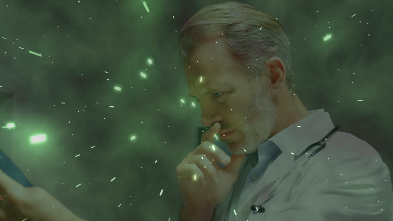 스레이로 백인 남성 의사에 대한 스의 애니메이션