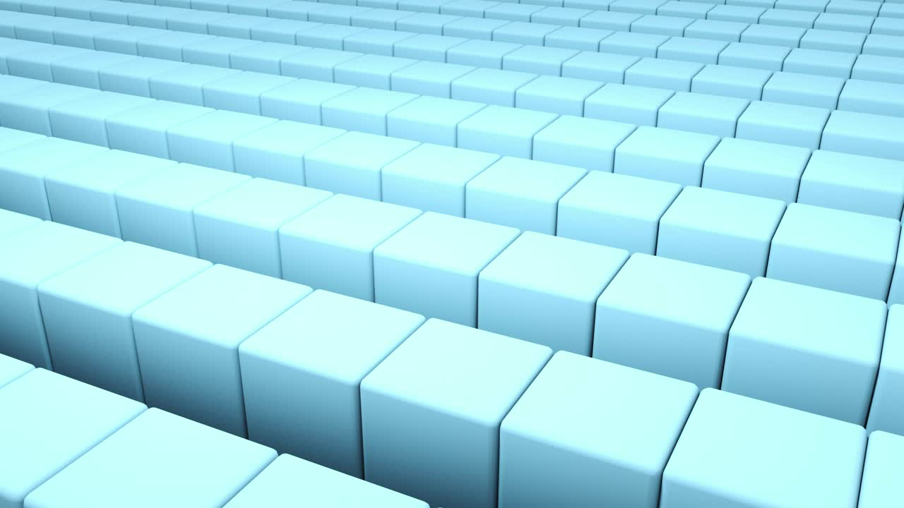 conjunto de diferentes colores cubos 3d rotación de animación. 4k bucle sin costuras formas de imágenes de fondo.