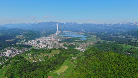 velenje lake, the biggest artificial lake in slovenia