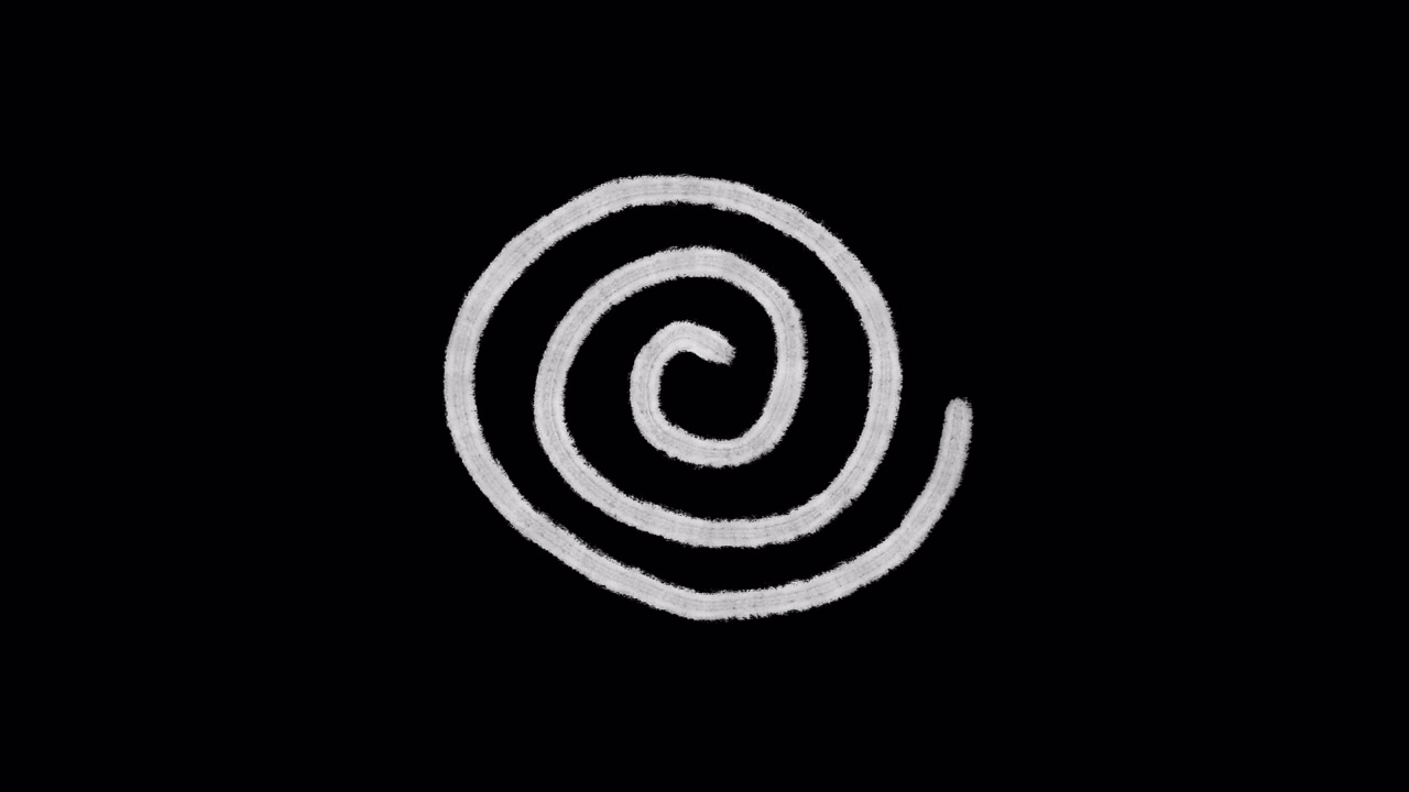 Spirale a circuito disegnata a mano bianca