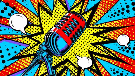 pop art microphone illustration