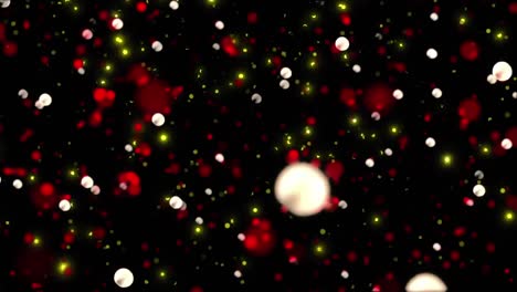 animación de coloridas luces rojas y amarillas parpadeantes sobre fondo negro