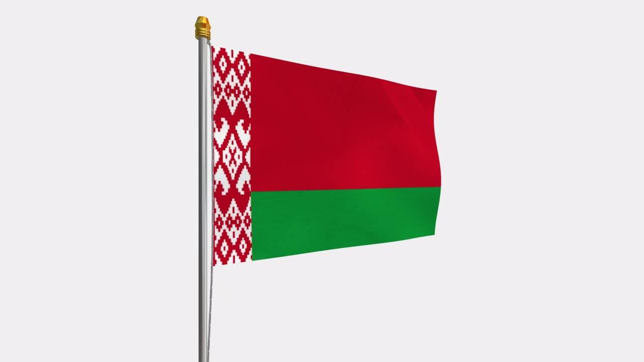 Belarus-Flagge, die im Wind weht - alphachannel_072.mov