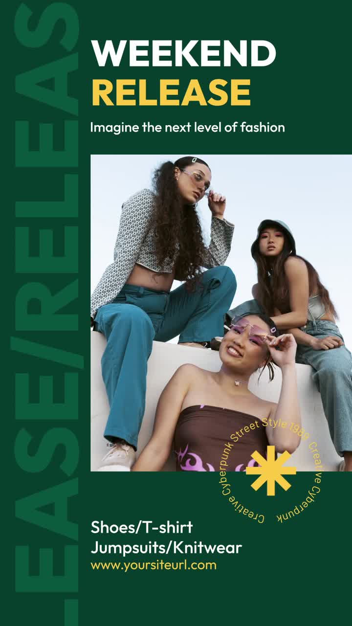 Weekend Release Fashion Promotion with Women in Street Style Clothing