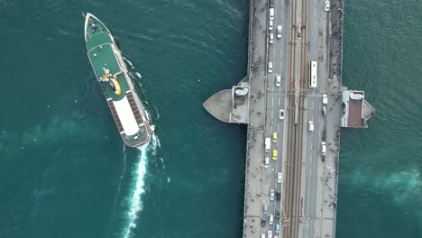 aerial galata bridge