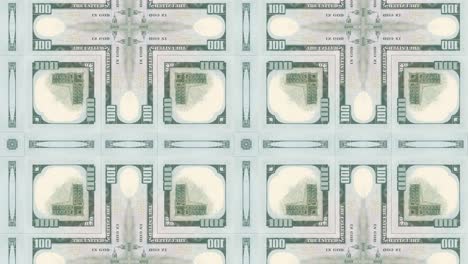 mosaic of us dollar bills on an abstract dynamic corporate background. seamless loop of creative motion graphics