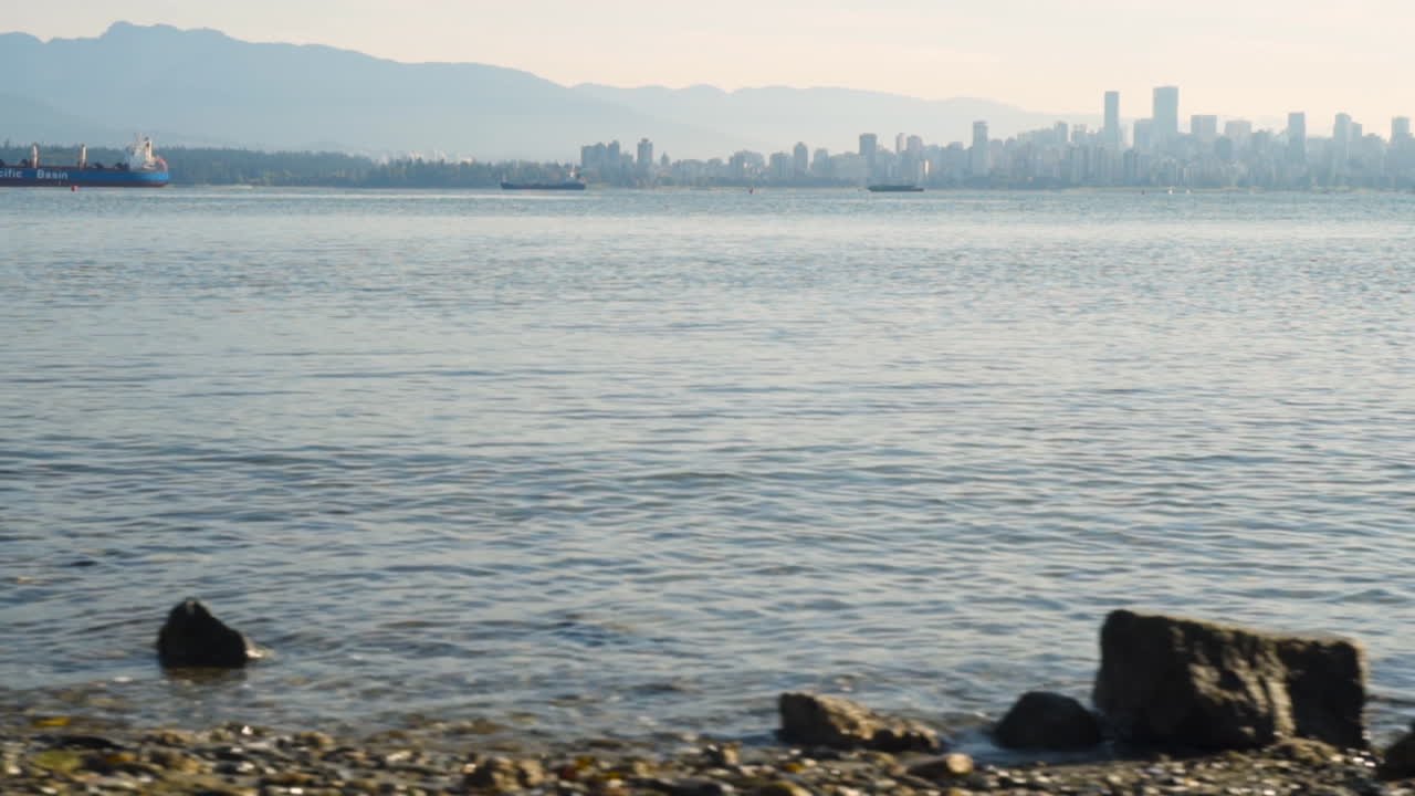 A Right to Left View of Downtown Vancouver From Jericho Beach