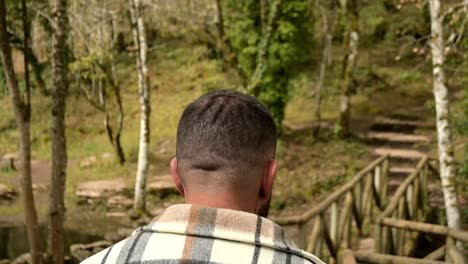 nape of a man walking