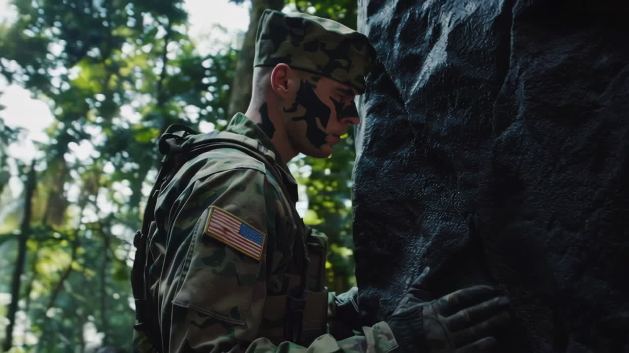 US Soldier in Jungle