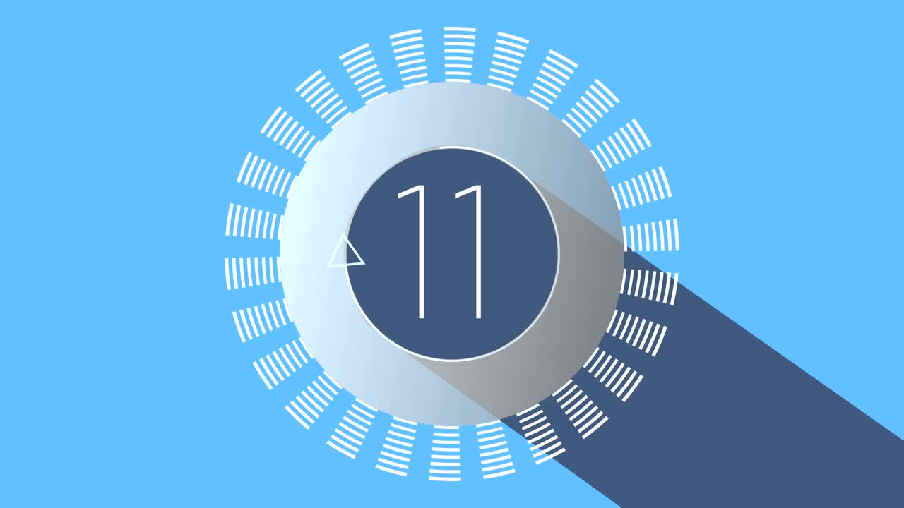 Digital generated video of countdown timer