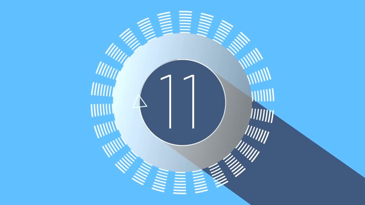 Digital generated video of countdown timer