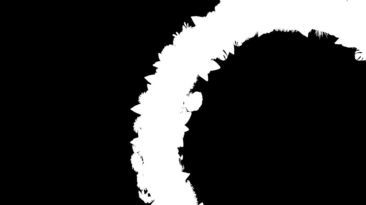 este archivo de máscara se utiliza para crear un fondo transparente (canal alfa) alrededor de un anillo giratorio de colores.