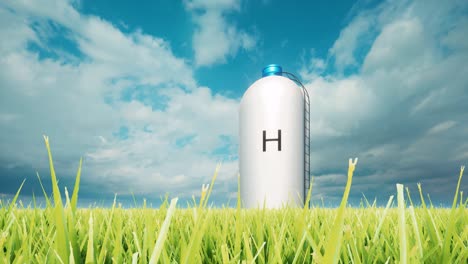 h2 green clean renewable energy storage system ecological future blue sky sustainable energy 4k