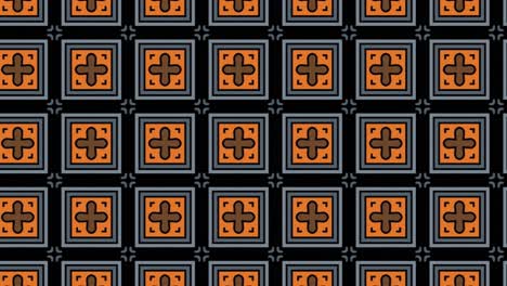 resumen, animación de fondo, desplazamiento hacia la derecha, cuadrados azules y naranjas sobre fondo negro