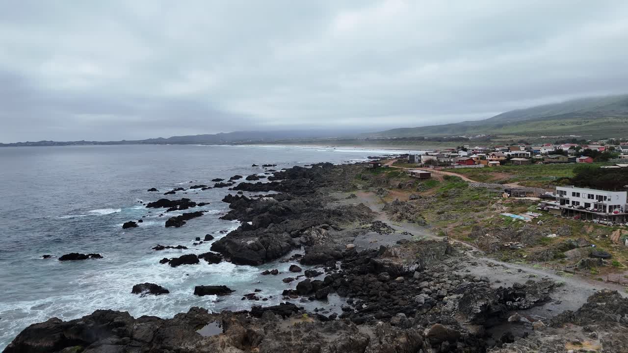 rockery of the whale beach, la ligua commune, valparaiso region, country of chile