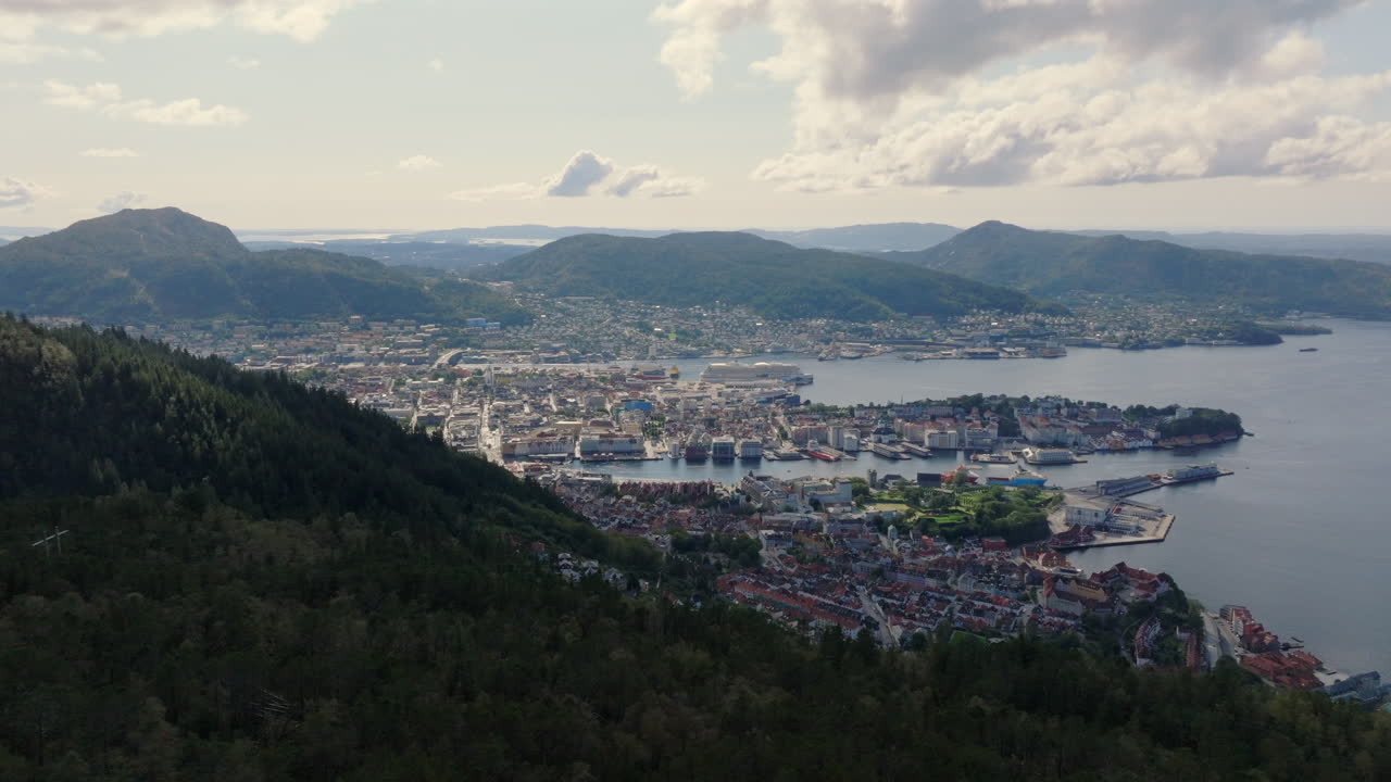 Aerial View of Bergen, Norway