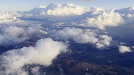 aerial view of toronto peripheral area with clouds, ontario in canada